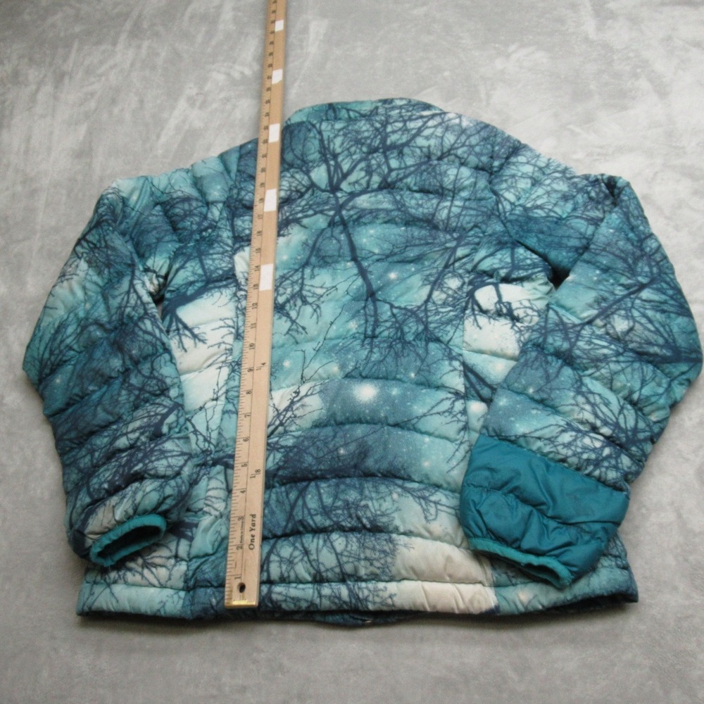 Patagonia Down Sweater Down‎ Jacket Girls XL 14 Teal Tree Print Puffer Warm READ - Picture 14 of 16